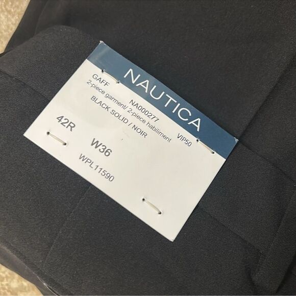 Nautica Modern Fit Black Mens Jacket Suit(Size
42R/W36) - Picture 11 of 15